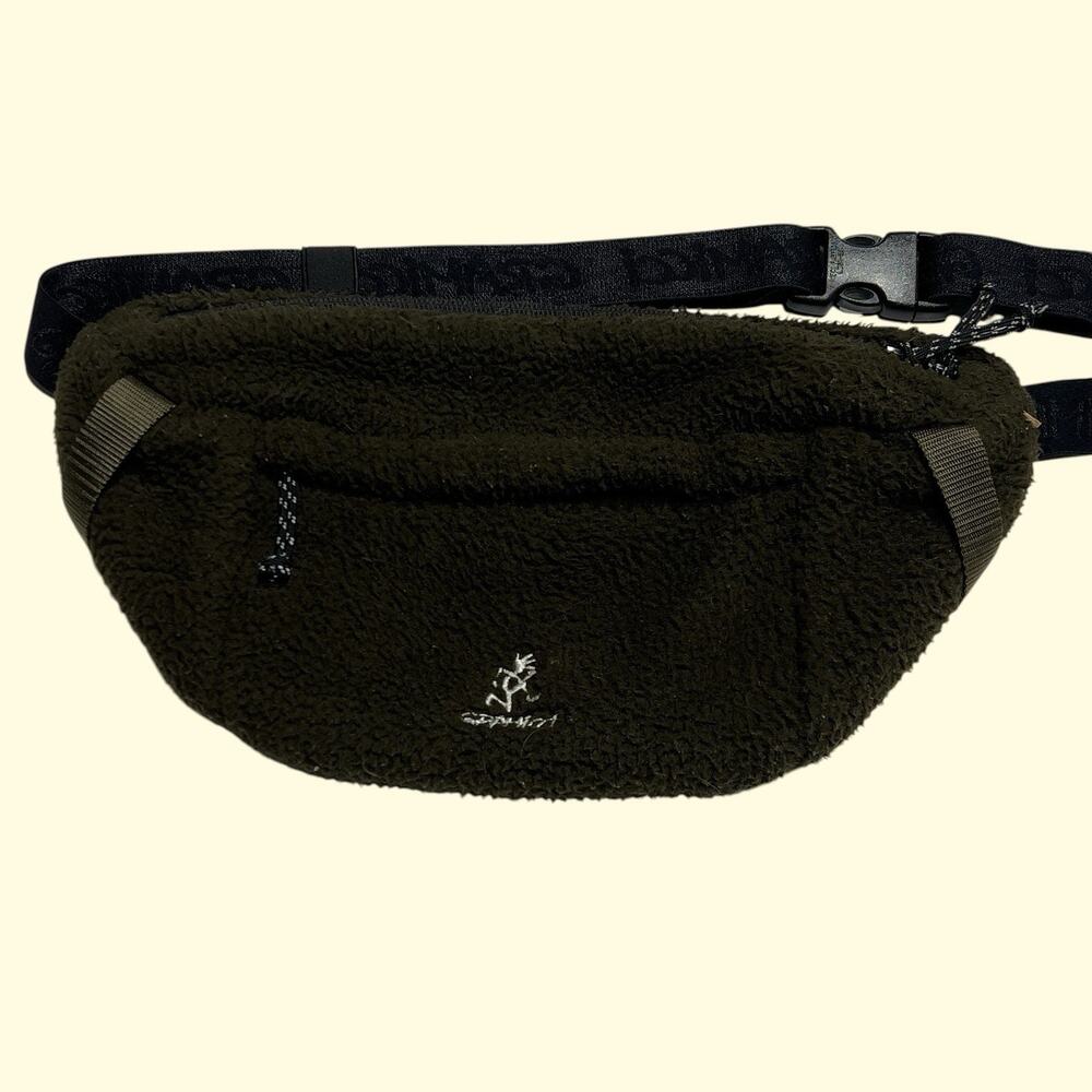 Gramicci Boa Fleece Body Bag Olive Green Waist Crossbody Pack GRB-0112 Sherpa